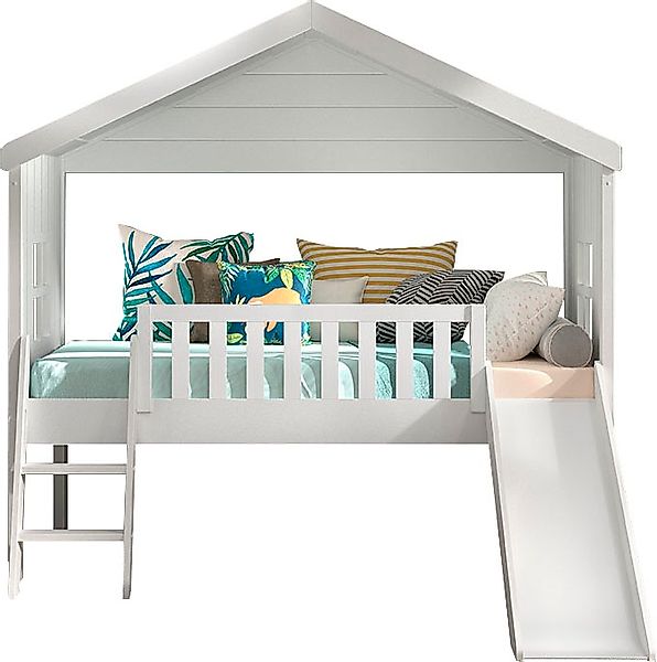 Vipack Hausbett "Kiefer massiv weiß lackiert, Made in Europe, stabil gebaut günstig online kaufen
