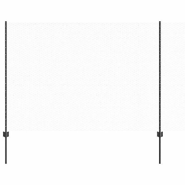 vidaXL Zaun mit Pfosten Grau 1,6 x 50 m Stahl und PVC 3336911 günstig online kaufen