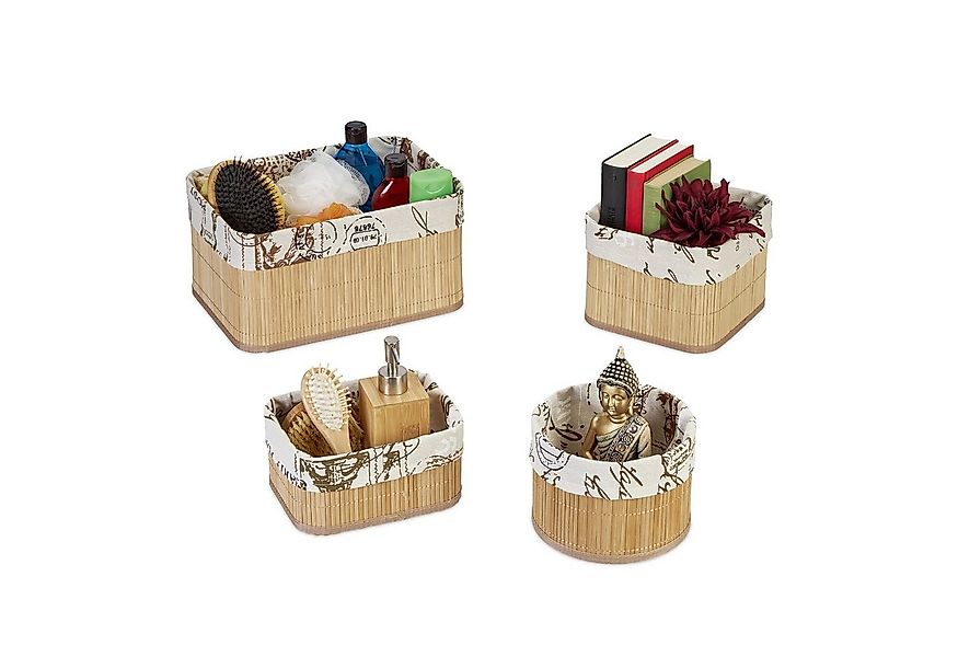 relaxdays Aufbewahrungskorb 4er Set günstig online kaufen