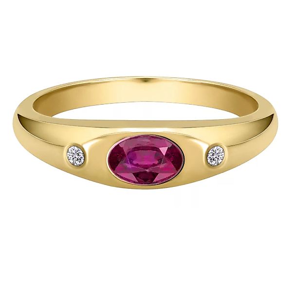 ONE ELEMENT Diamantring "0,03 ct Diamant Brillant Rubin Ring aus 585 Gelbgo günstig online kaufen