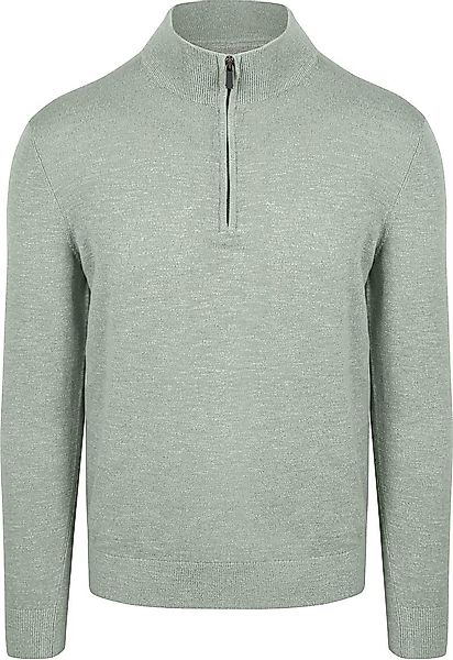 Suitable Slub Yarn Half Zip Pullover Grün - Größe L günstig online kaufen