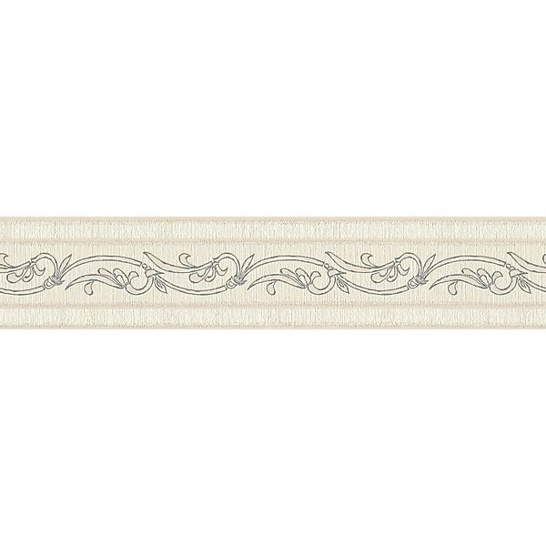 Bricoflor Französische Lilie Tapeten Bordüre in Creme Beige Landhaus Tapete günstig online kaufen