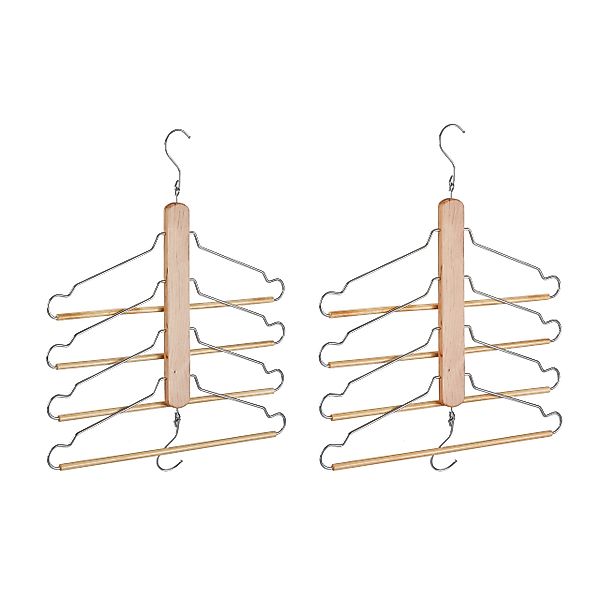 relaxdays Mehrfach-Kleiderbügel Mehrfach Kleiderbügel, (2er Pack, günstig online kaufen
