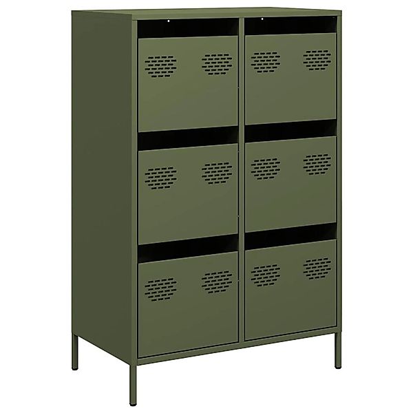vidaXL Highboard Olivgrün 68x39x101,5 cm Stahl 851224 günstig online kaufen