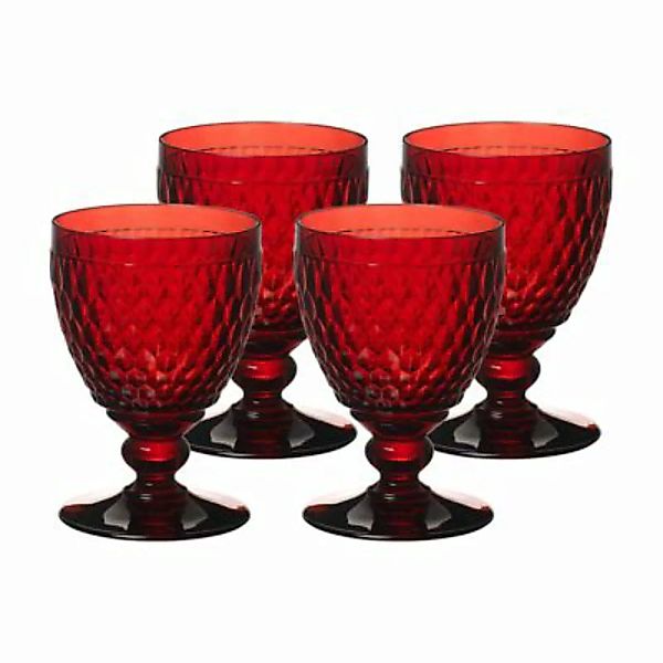 Villeroy & Boch Boston Coloured Wasserglas 400 ml rot 4er Set Trinkgläser günstig online kaufen