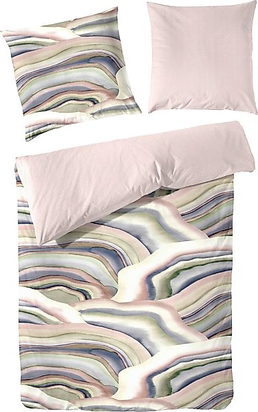 Primera Wendebettwäsche »Mako-Satin Bettwäsche Achat«, mit einem natürliche günstig online kaufen