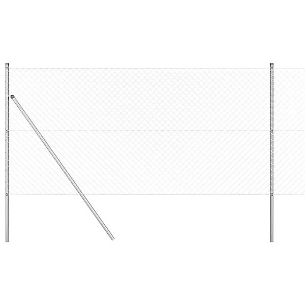 vidaXL Zaunpfosten Silber 10 x 1,2 m 40 x 40 mm Maschenweite Stahl 3351126 günstig online kaufen
