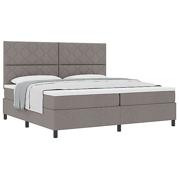 vidaXL Bett Boxspringbett mit Matratze Taupe 200x200 cm Stoff (1-tlg) günstig online kaufen