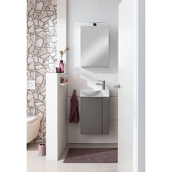 Fackelmann Mini-Waschtischunterschrank SBC Links 44 x 60 x 24,3 cm Schwarz günstig online kaufen