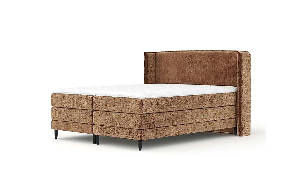 Boxspringbett   ¦ orange ¦ Maße (cm): B: 198 H: 117 Betten > Komfortbetten günstig online kaufen