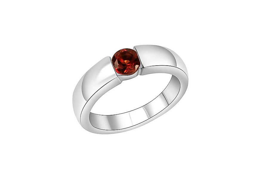 Jamelli Fingerring Silber 925 rhodiniert mit echtem Granat günstig online kaufen