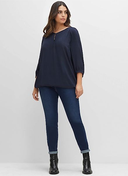 Sheego Klassische Bluse Tunika 3/4-Arm günstig online kaufen