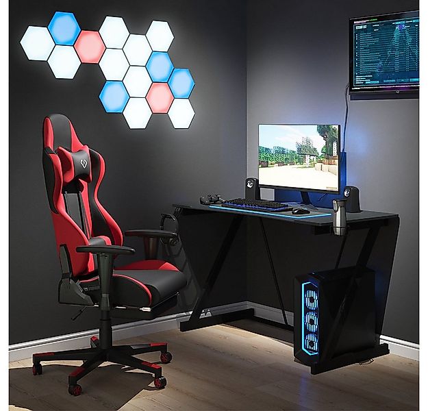 Vicco Computertisch Hudson, Anthrazit/Schwarz, 120 x 60 cm (1-St) günstig online kaufen