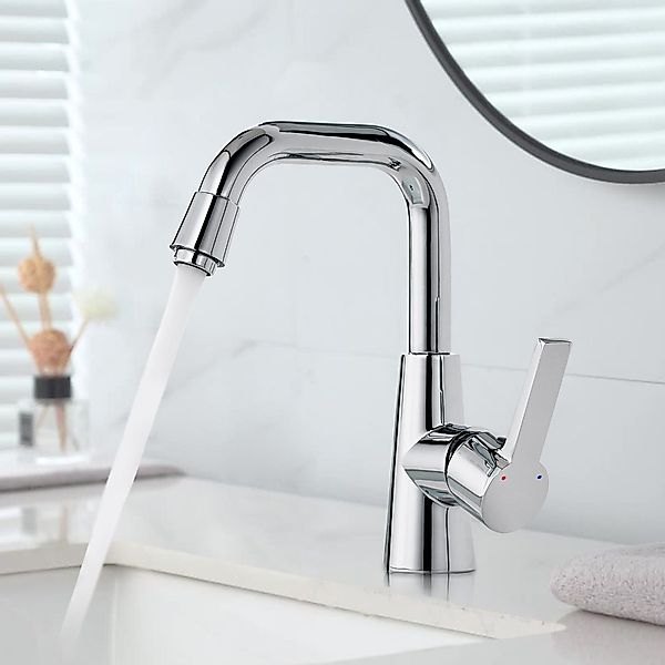 WOOHSE Badarmatur Waschtischarmatur 360° Drehbar, Wasserhahn günstig online kaufen