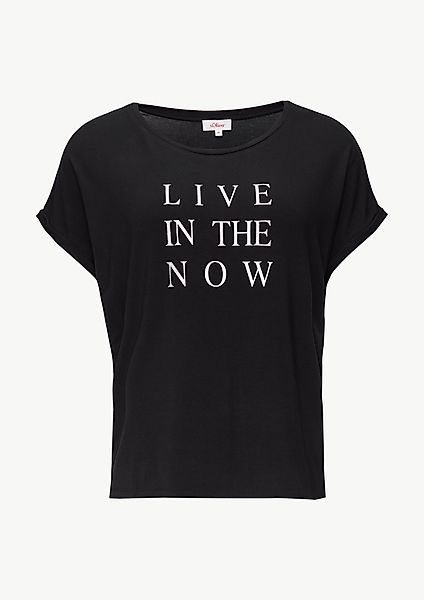s.Oliver Kurzarmshirt T-Shirt aus Viskosestretch mit günstig online kaufen