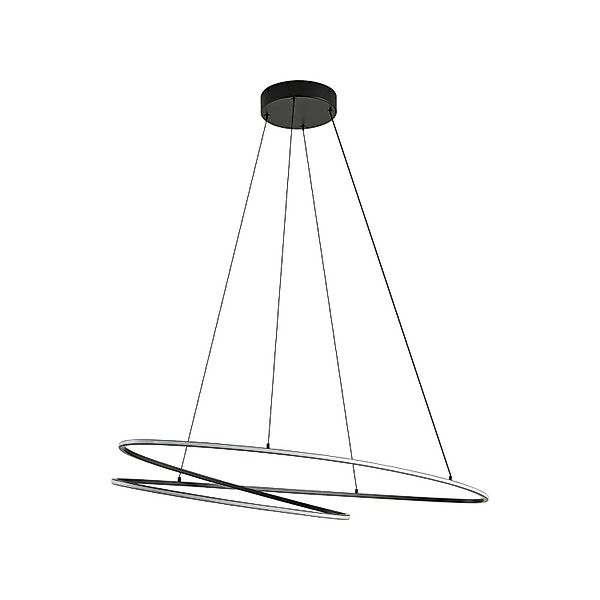 Lucande LED Gavril 10041994 Modern in Schwarz aus Metall 2-flammig Wohnzimm günstig online kaufen