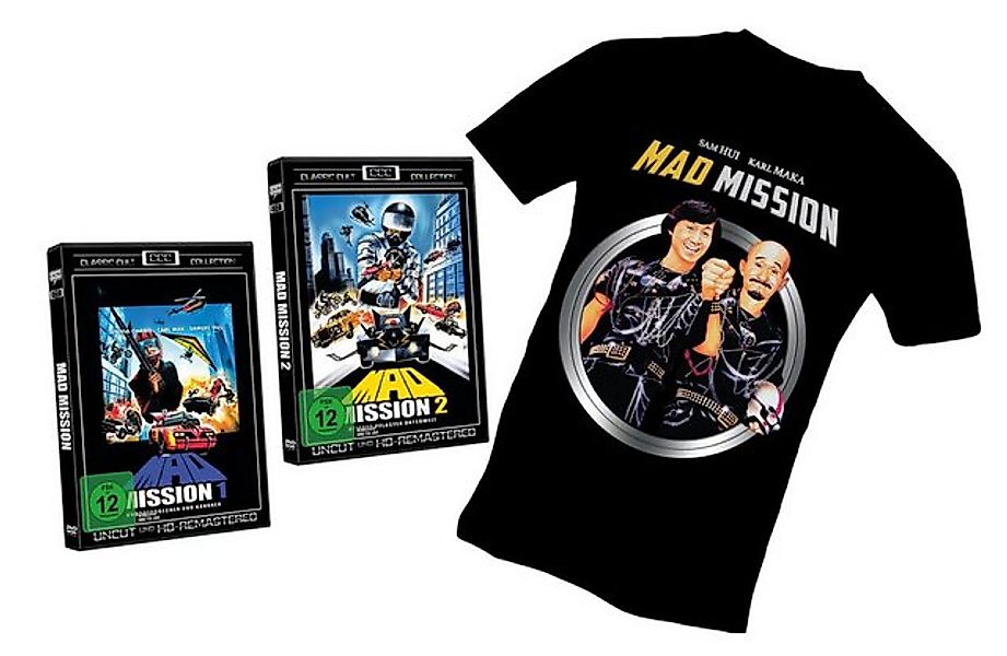 Blu-ray Mad Mission Doppelpack 1+2 inkl. T-Shirt (Größe L) günstig online kaufen
