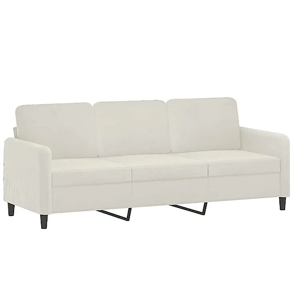 vidaXL 3-Sitzer-Sofa Creme 180 cm Samt 359460 günstig online kaufen