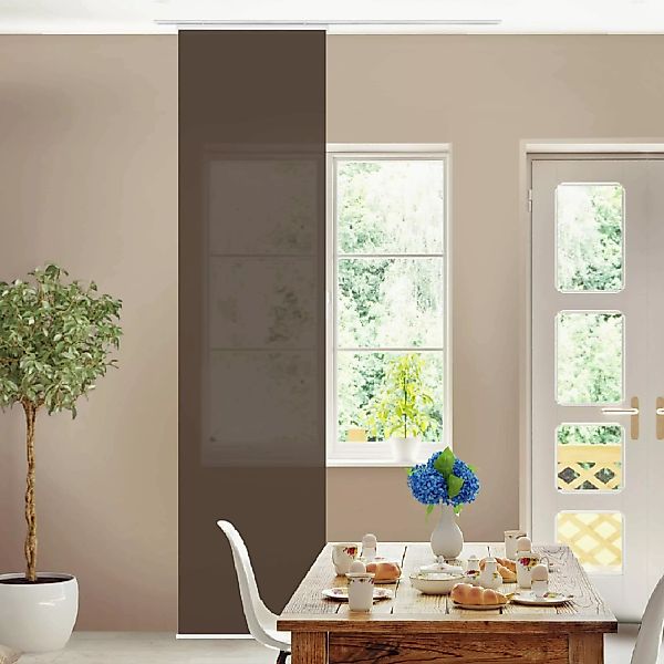 Bilderdepot24 Schiebegardine modern Flächenvorhang blickdicht Cacao, günstig online kaufen