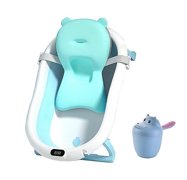 SEHAUSEU Babybadewanne Babywanne Badewanne faltbar, mit Thermometer, Haarwa günstig online kaufen