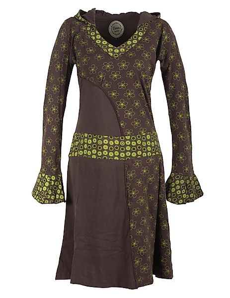 Vishes Zipfelkleid Langarm Blümchen Kapuzenkleid mit günstig online kaufen
