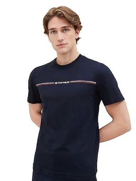 Tom Tailor Herren T-Shirt PRINTED CREWNECK - Regular Fit günstig online kaufen