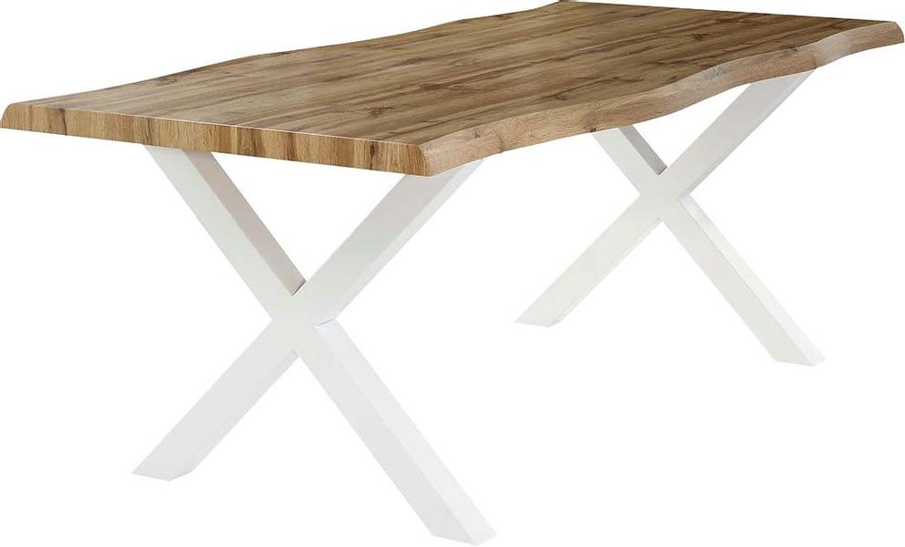 Jockenhöfer Gruppe Esstisch "Wilson" in Baumkantenoptik, 200x100 cm, Gestel günstig online kaufen