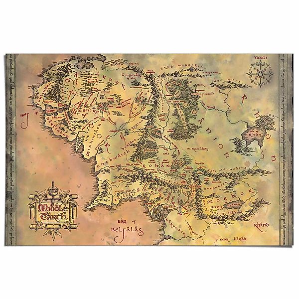 Reinders Poster "Lord of the Rings - middle earth" günstig online kaufen