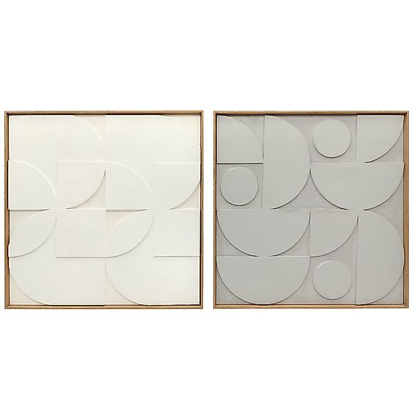 HOMCOM Wanddeko 3D 2er Set 80 cm geometrisch Wanddekoration Modern Wand Dek günstig online kaufen