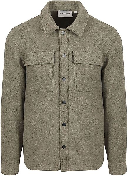 Suitable Overshirt Wool Blend Olivgrün - Größe XL günstig online kaufen