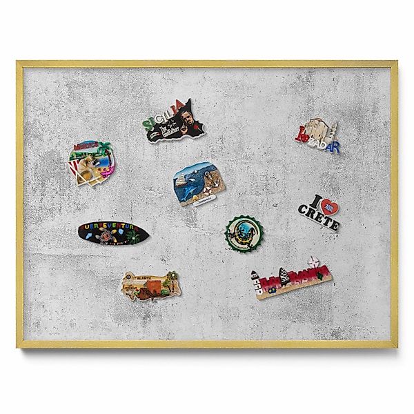 Tulup Magnettafel Magnettafel Metall mit Rahmen Abgenutzte Betonstruktur 80 günstig online kaufen