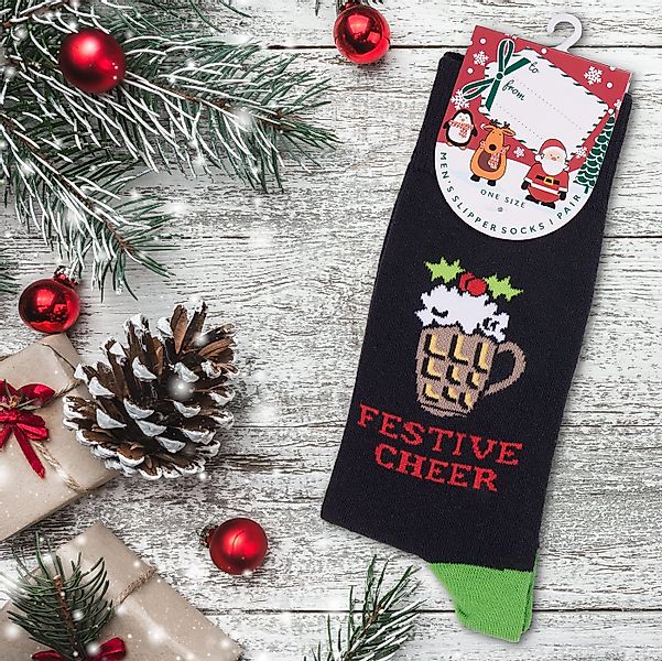 BRUBAKER Socken Herren Weihnachtssocken, Lustige Socken mit Weihnachtsmotiv günstig online kaufen
