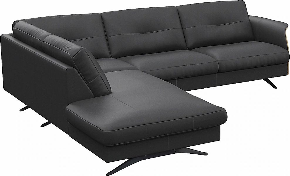 FLEXLUX Ecksofa "Glow, super bequem durch hochwertigem Sitzaufbau mit Feder günstig online kaufen