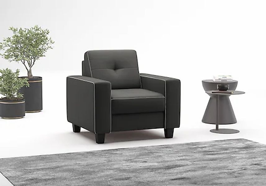 Home affaire Sessel »Varese« Kreuznaht in beige günstig online kaufen