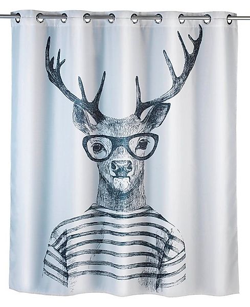 WENKO Duschvorhang Mr. Deer Breite 200 cm, Höhe 180 cm günstig online kaufen