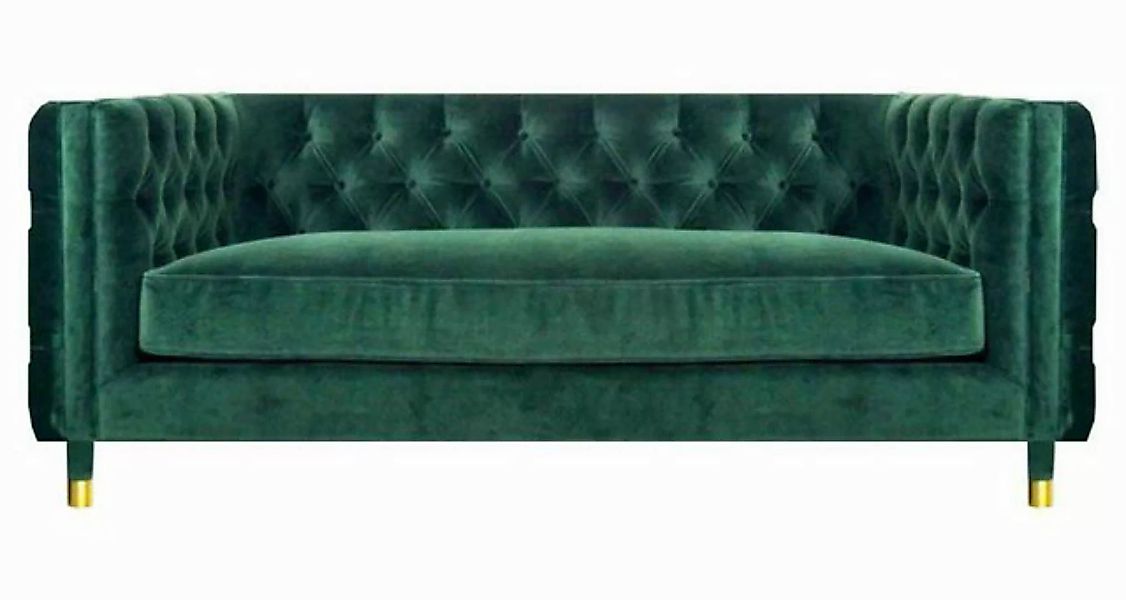 JVmoebel Chesterfield-Sofa Design Sofa Couch Dreisitze Sitzmöbel Grün Polst günstig online kaufen