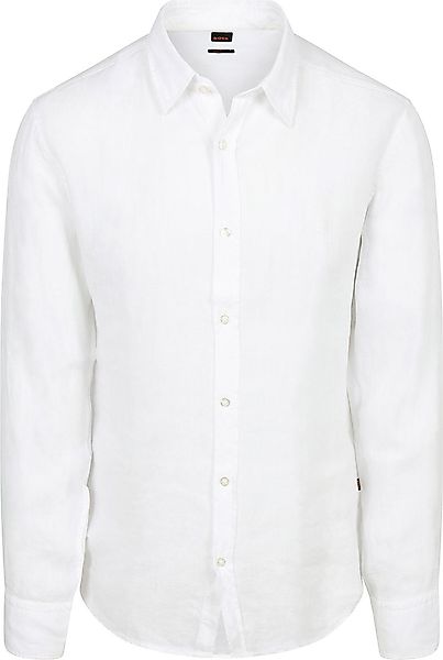 BOSS Relegant Hemd Leinen Weiß - Größe XL günstig online kaufen