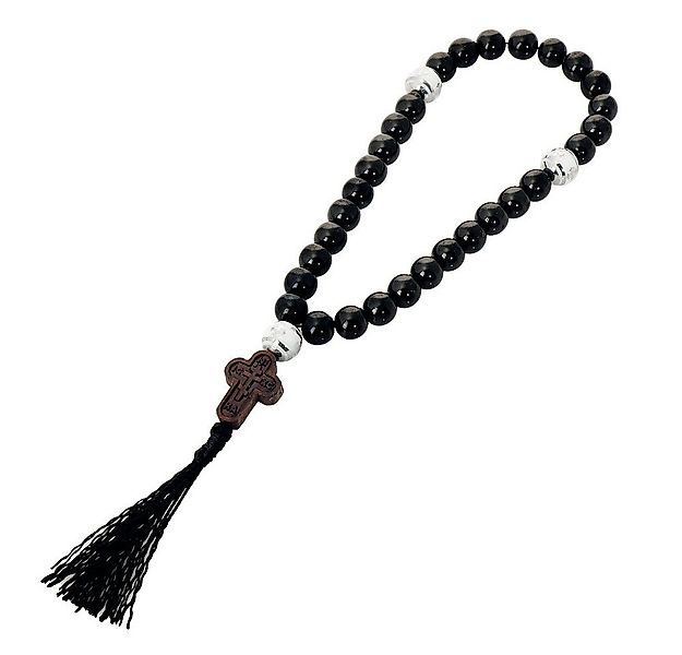 NKlaus Armkette Rosenkranz Gagat Handarbeit Gebetskette 30 Kugel S günstig online kaufen