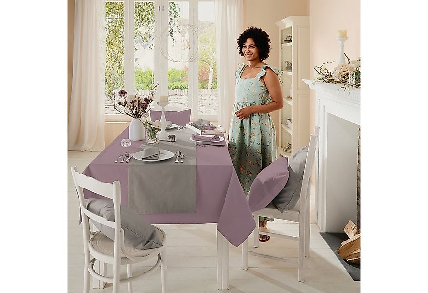 REDBEST Tischdecke Tischdecke "Tulsa", Baumwolle Uni günstig online kaufen