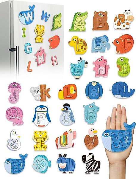 CLTYQ Lernspielzeug Animals Shape Alphabet Magnets günstig online kaufen
