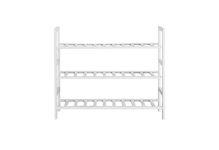 HTI-Living Schuhregal Schuhregal aus Bambus in Weiß 3 Ebenen, Stück 1-tlg., günstig online kaufen