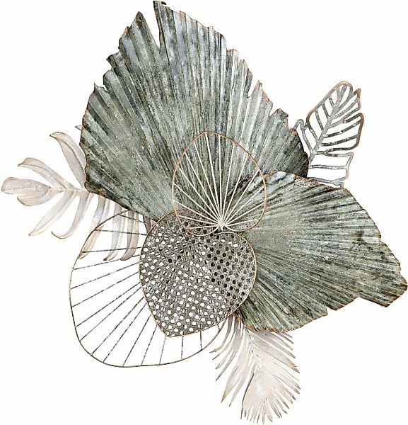 GILDE Wanddekoobjekt »Wandrelief 3D-Blätter«, (1 St.) günstig online kaufen