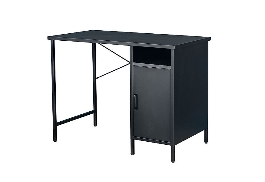 riess-ambiente Schreibtisch DURA STEEL 100cm schwarz · matter Arbeitstisch günstig online kaufen