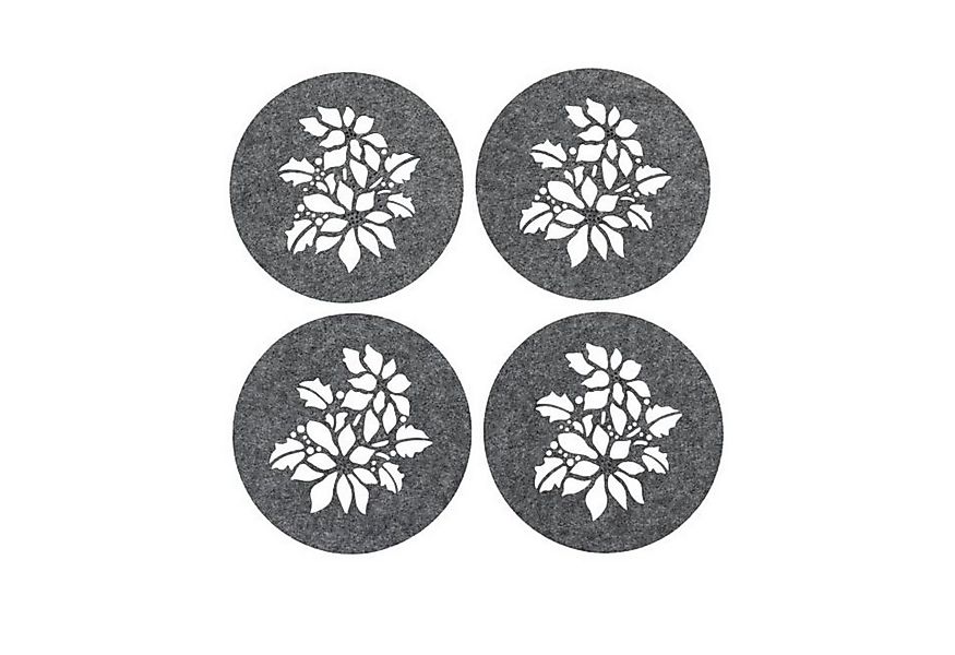HTI-Living Platzset Platzset 4-teilig Filz mit Blumendruck, (Set, 4-St., 4 günstig online kaufen