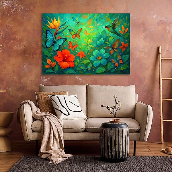 queence Acrylglasbild »Leichtigkeit«, Blätter-Blätterbilder-Blumen-Blumenbi günstig online kaufen