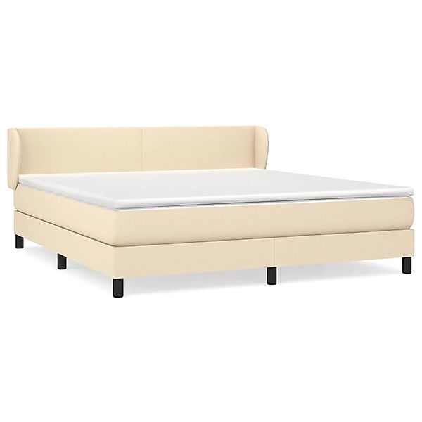 vidaXL Boxspringbett mit Matratze Schwarz 160x200 cm Stoff1400135 günstig online kaufen