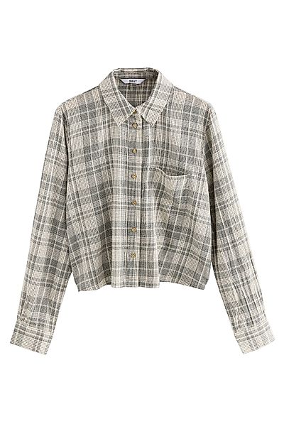 Next Langarmbluse Leichtes Cropped-Hemd aus 100 % günstig online kaufen