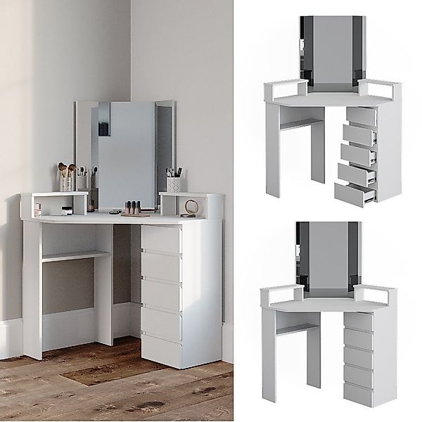 Vicco Schminktisch Tilda, Weiß, 113.3 cm günstig online kaufen