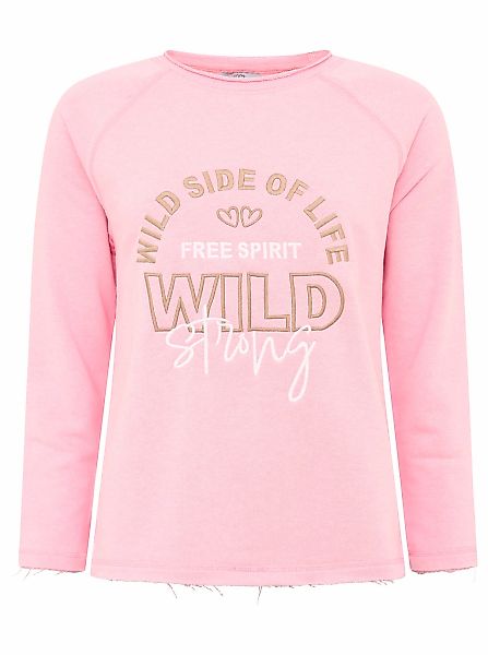 Zwillingsherz Sweatshirt ""Wild Side Of Life"", mit Used-Look Kanten und fa günstig online kaufen