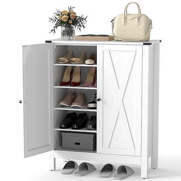 COSTWAY Schuhschrank mit Türen, verstellbarem Regal, günstig online kaufen